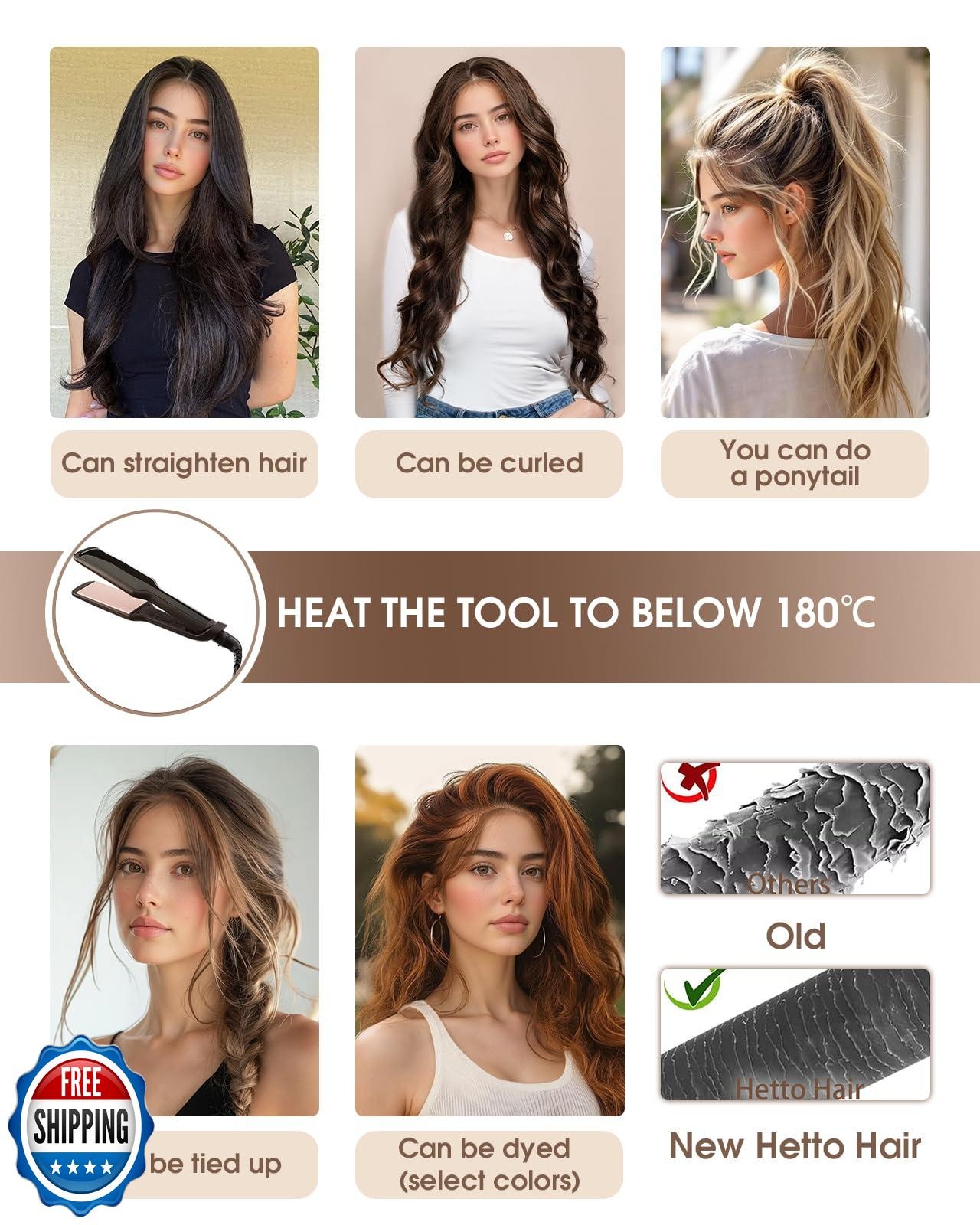 Hetto K Tip Hair Extensions Real Human Hair Ash Blonde with Bleach Blonde K T