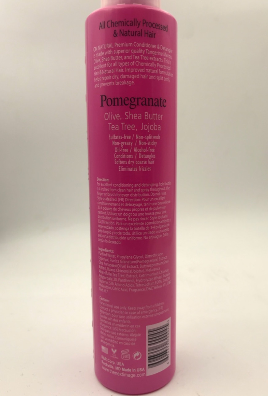ON NATURAL WEAVE & WIG CONDITIONER & DETANGLER POMEGRANATE 8oz FREE SULFATE
