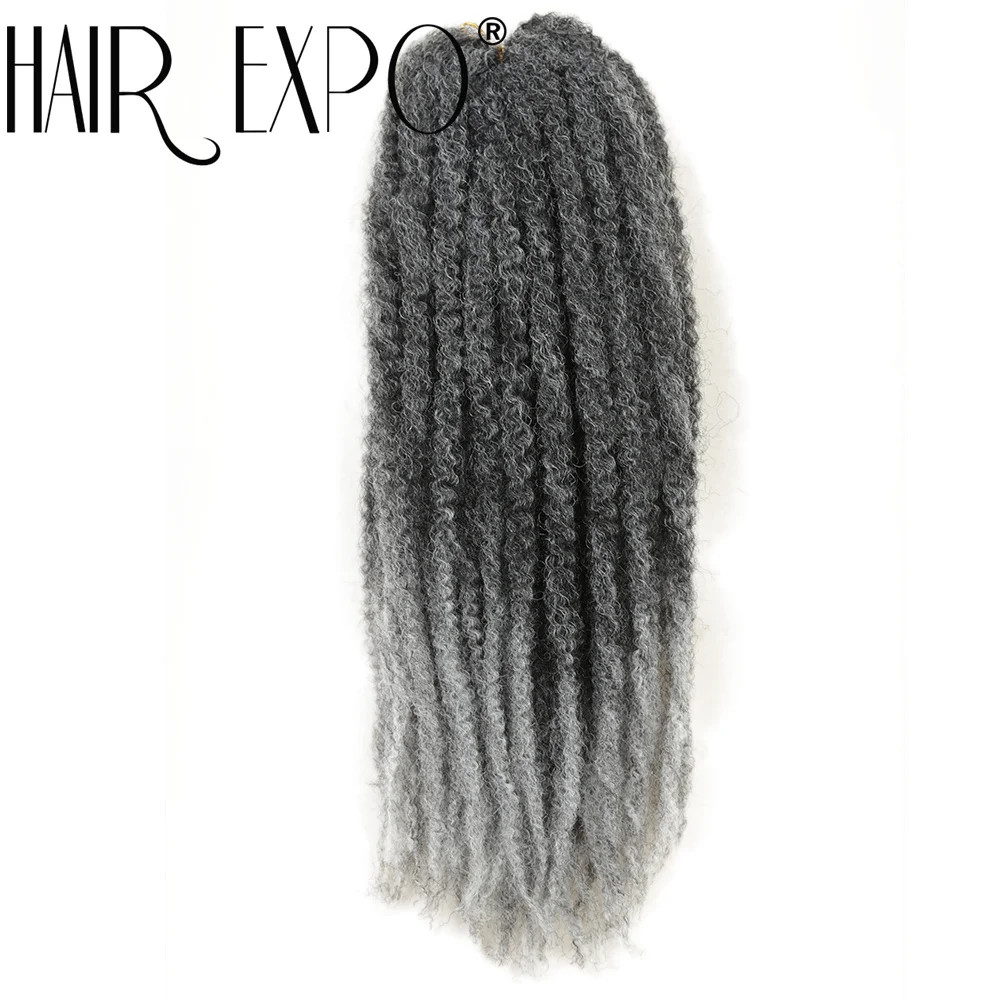 18 Inch Ombre Marley Hair Synthetic Braiding Hair for Afro Kinky Twist Braiding