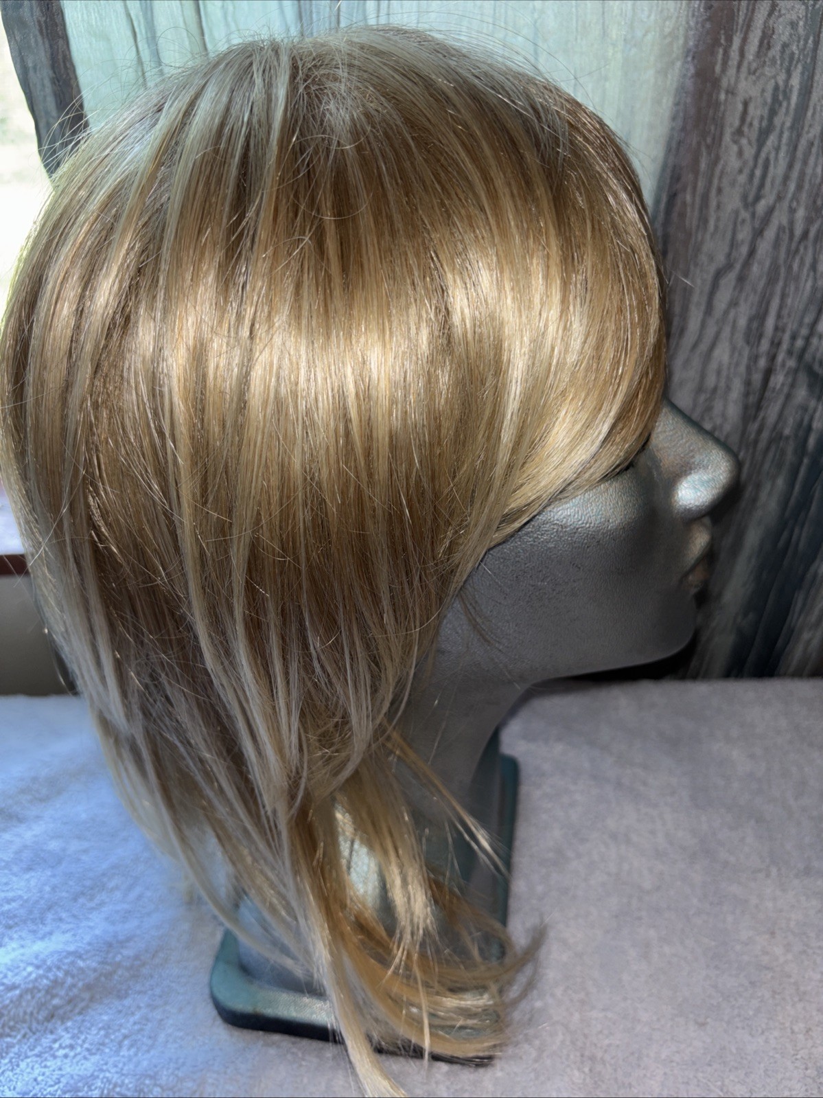 3 Wigs: Sandy, Light Blonde & Grey Wigs Straight Long & Short TLC brand