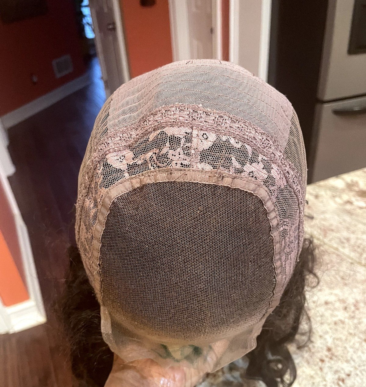16″ Authentic Indian Curly Hair Wig, Natural Look