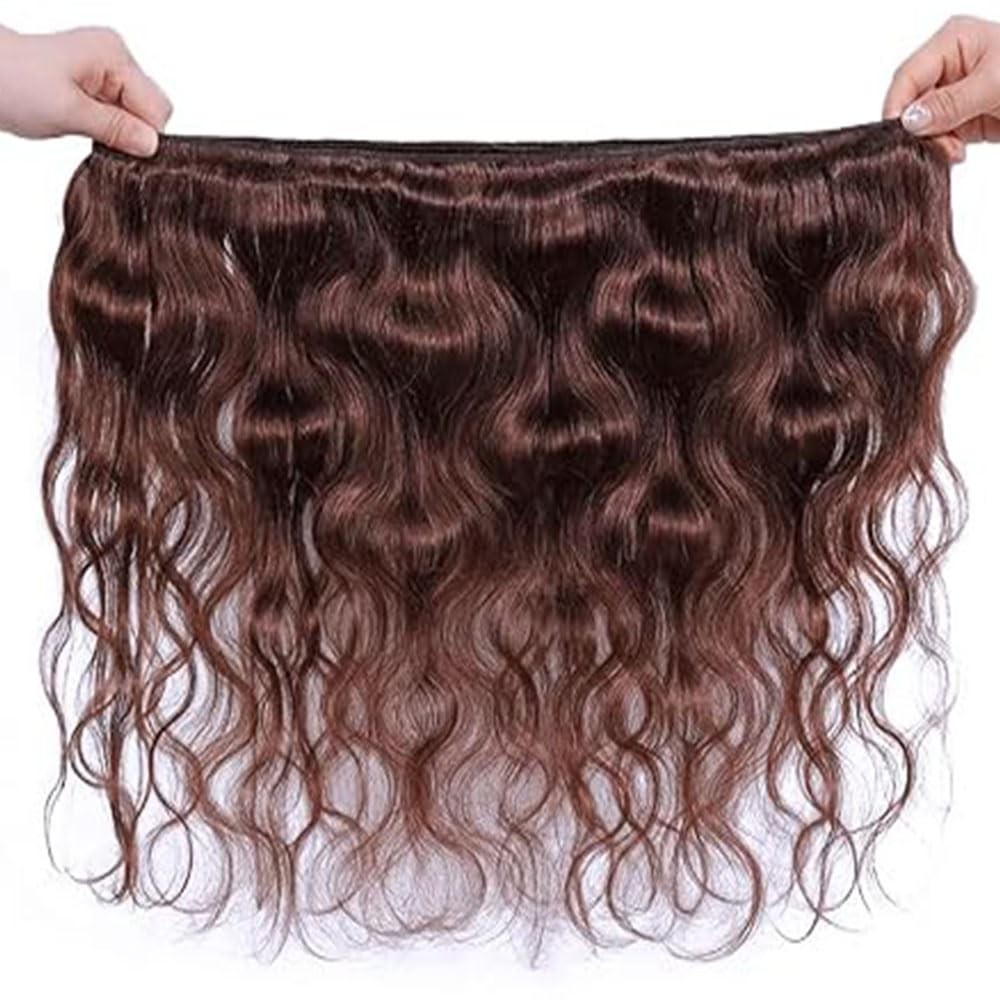 Bafamiya Chocolate Brown Human Hair Bundles Body Wave 20 22 24 Inch Color 4