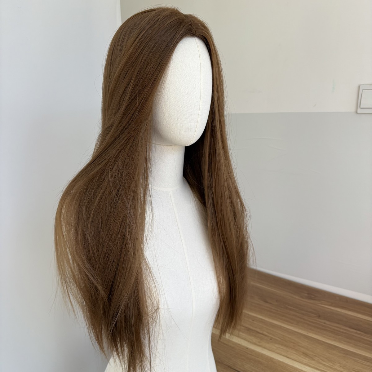 Long Straight Dress Up Wig Natural Heat Resistant Hair Brown Halloween