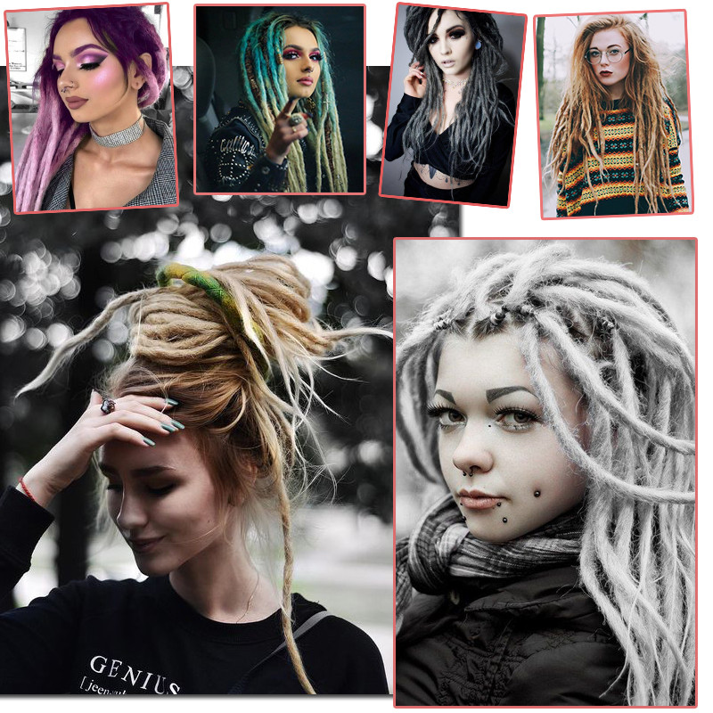 Multi-Color Synthetic Soft Dread Locks Crochet Braid Braiding Hair Extensions US