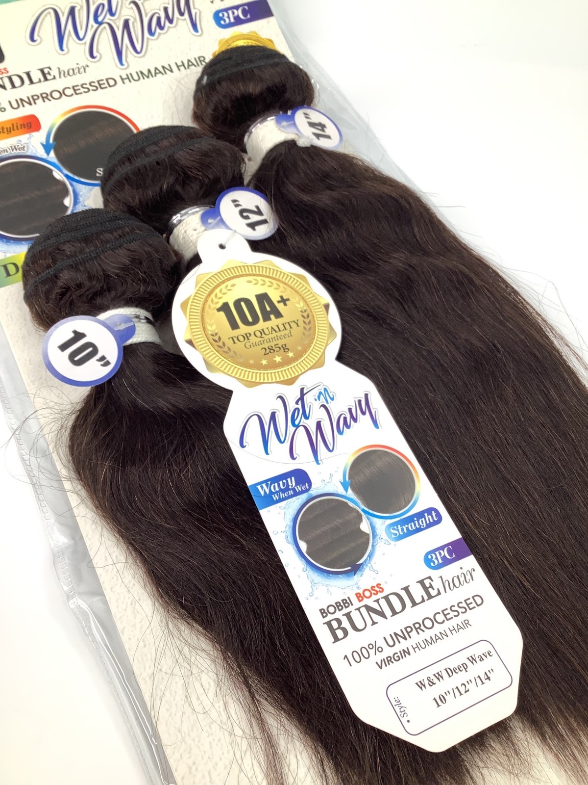 Bobbi Boss Wet & Wavy Deep Wave 3PC 10″/12″/14″ 100% Unprocessed Virgin Human Ha