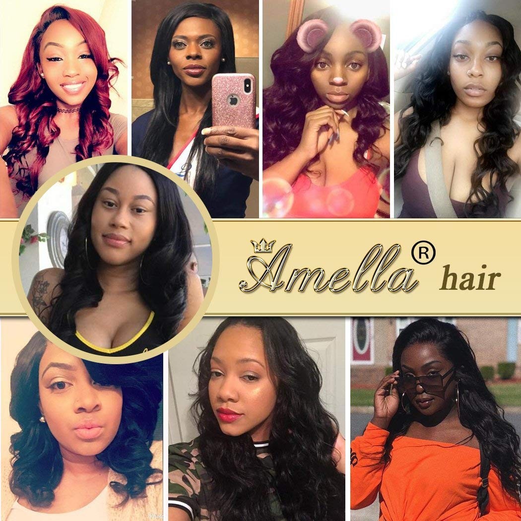 Amella Hair Brazilian Body Wave Virgin Hair 4 Bundles 100 Unprocessed Brazilian