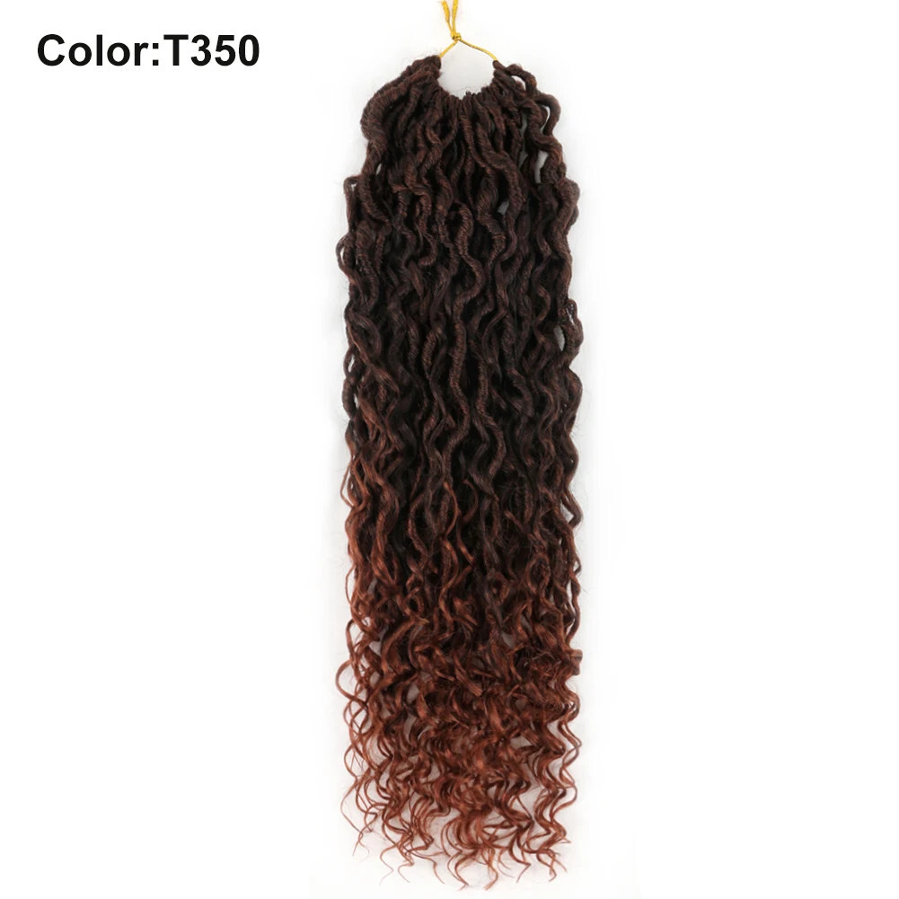 14″ – 24″ Faux Locs River Curly Crochet Hair Boho Goddess Braid Hair Extensions