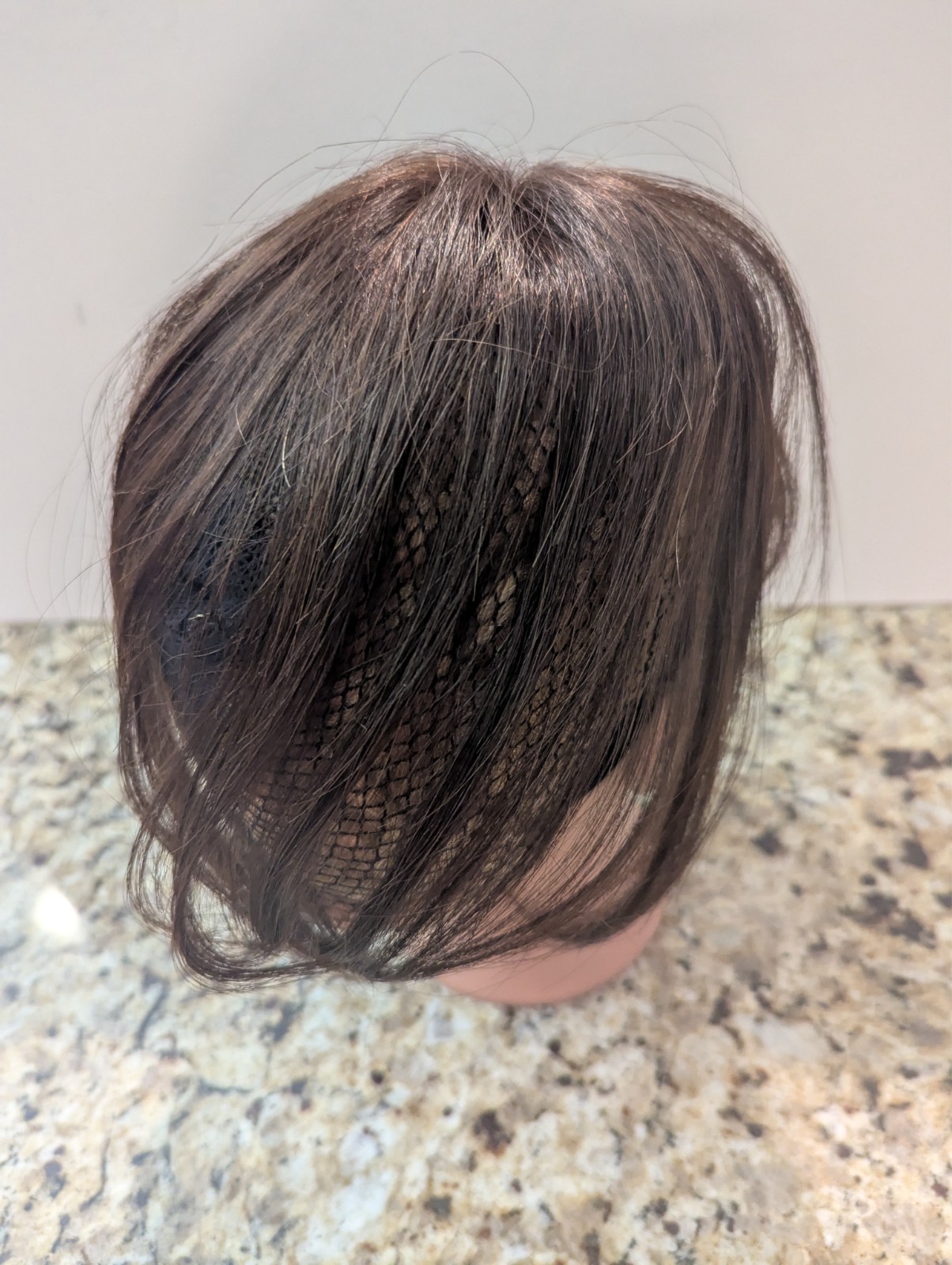 Hand-woven Hair Piece Toupee F233-25CM Human Hair Mocha Brown
