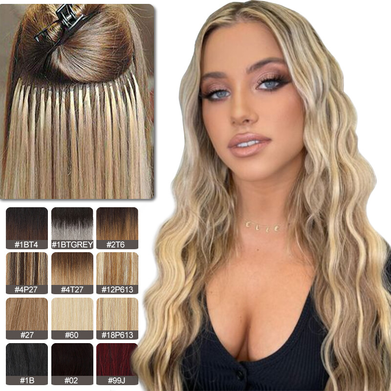 CLEARANCE Micro Loop Ring Beads 100% Remy Human Hair Extensions 1G/S Thick Ombre