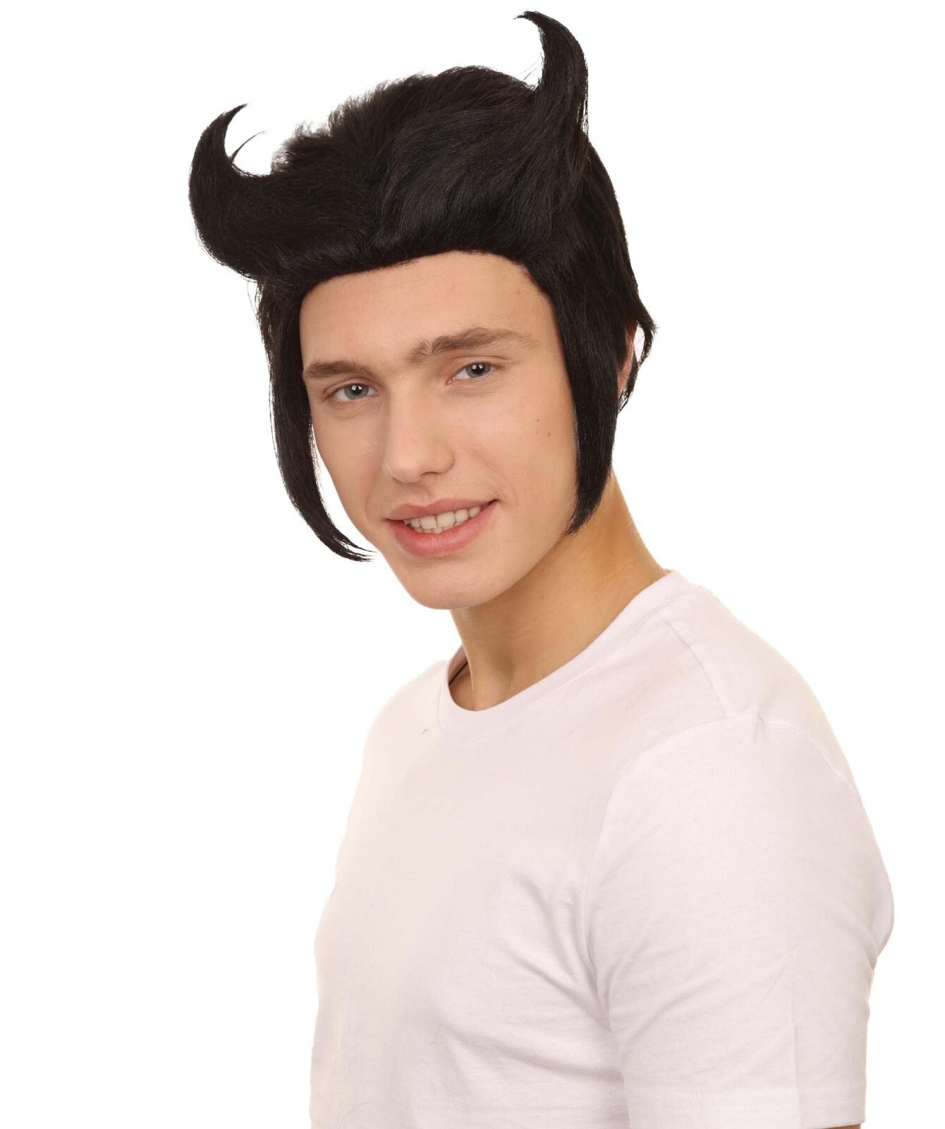 Black Devil Wig | Cosplay Halloween Wig | Premium Breathable Capless Cap HM-202