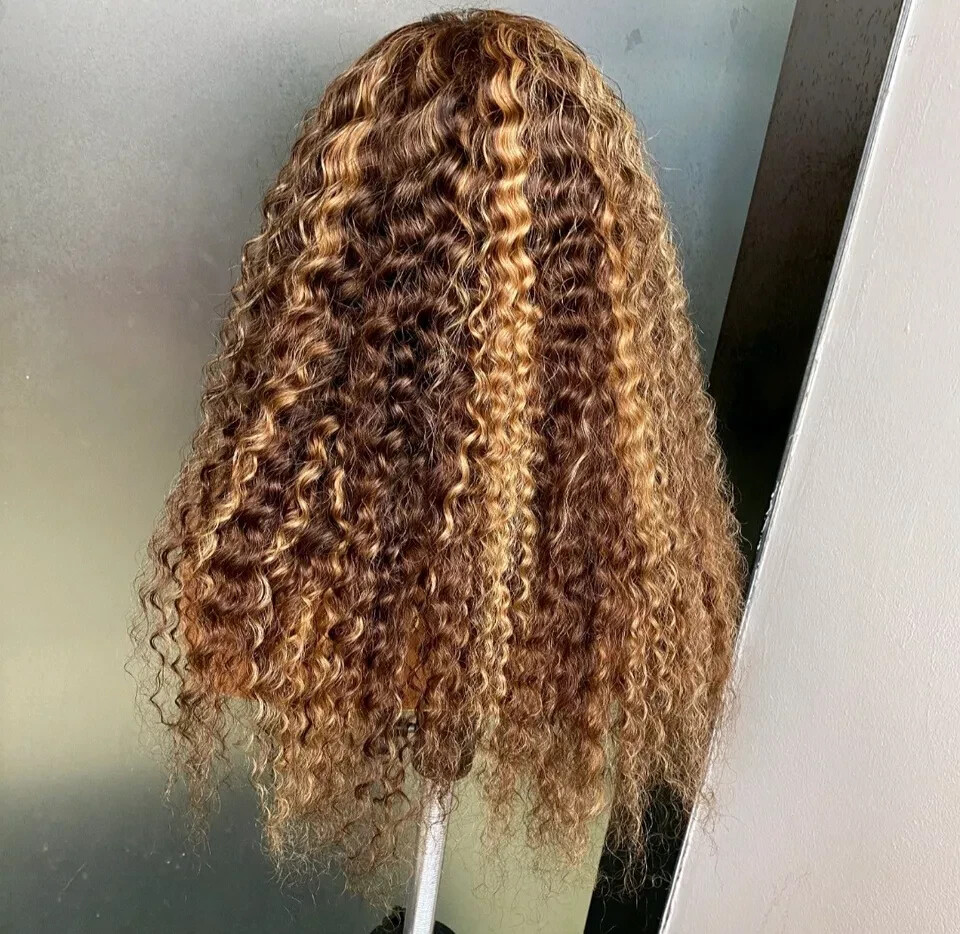 12A 20INCH BRAZILIAN LACE FRONTAL WIG 4/27# BALAYAGE PIANO DEEPWAVE 180% DENSITY