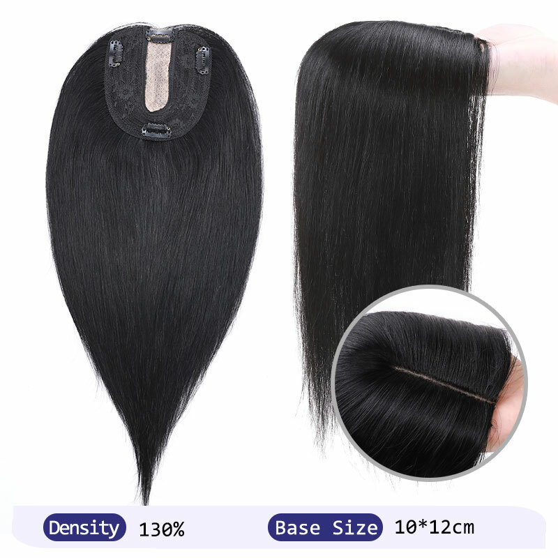 Large Toupee Topper Clip In Remy Human Hair Bangs Hairpiece Wig Top Pieces Bangs