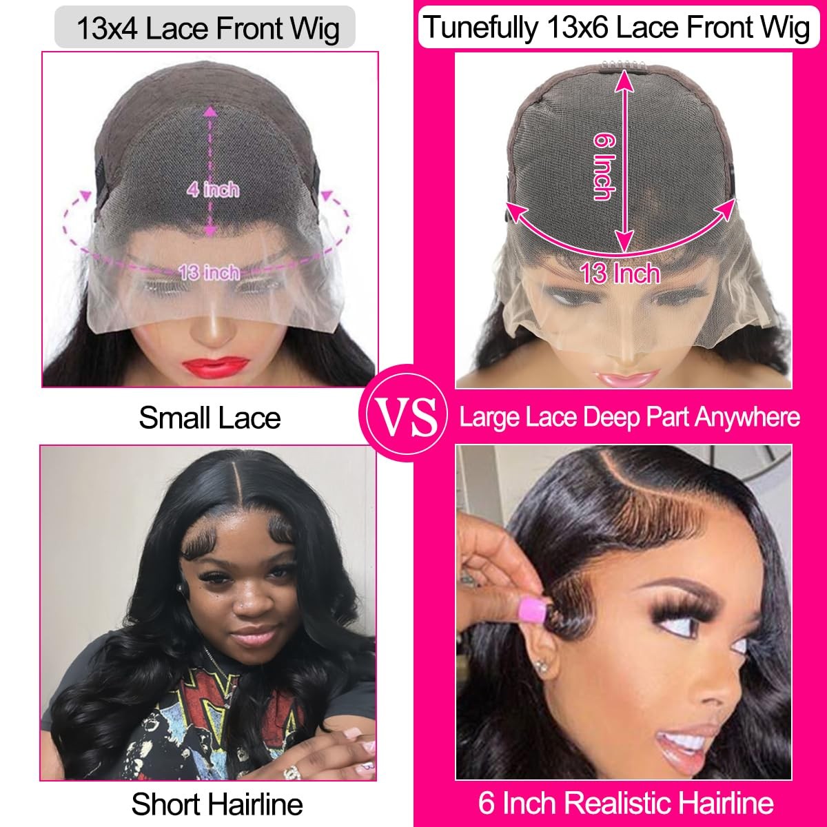 Worldnewhair 32 Inch 13X6 Lace Front Wigs Body Wave Human Hair 200% Density