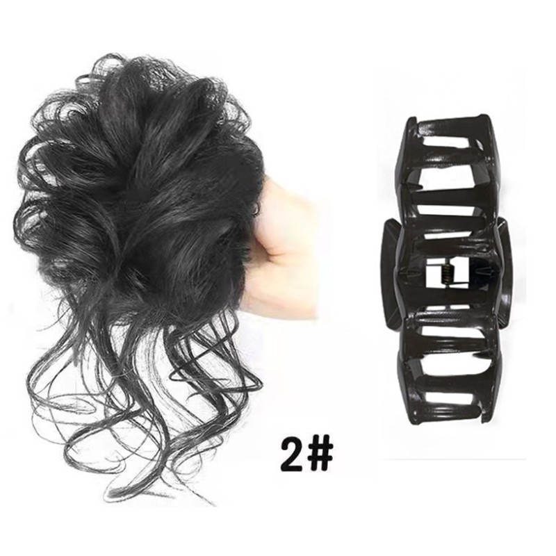 Synthetic Hair Bun Chignon Messy Curly Gripping Clip Elastic Women False Hairpin
