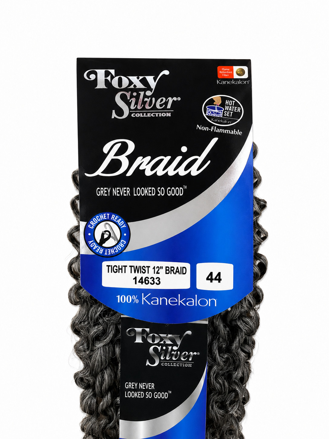 Foxy Silver Tight Twist 12” Crochet Braiding Hair