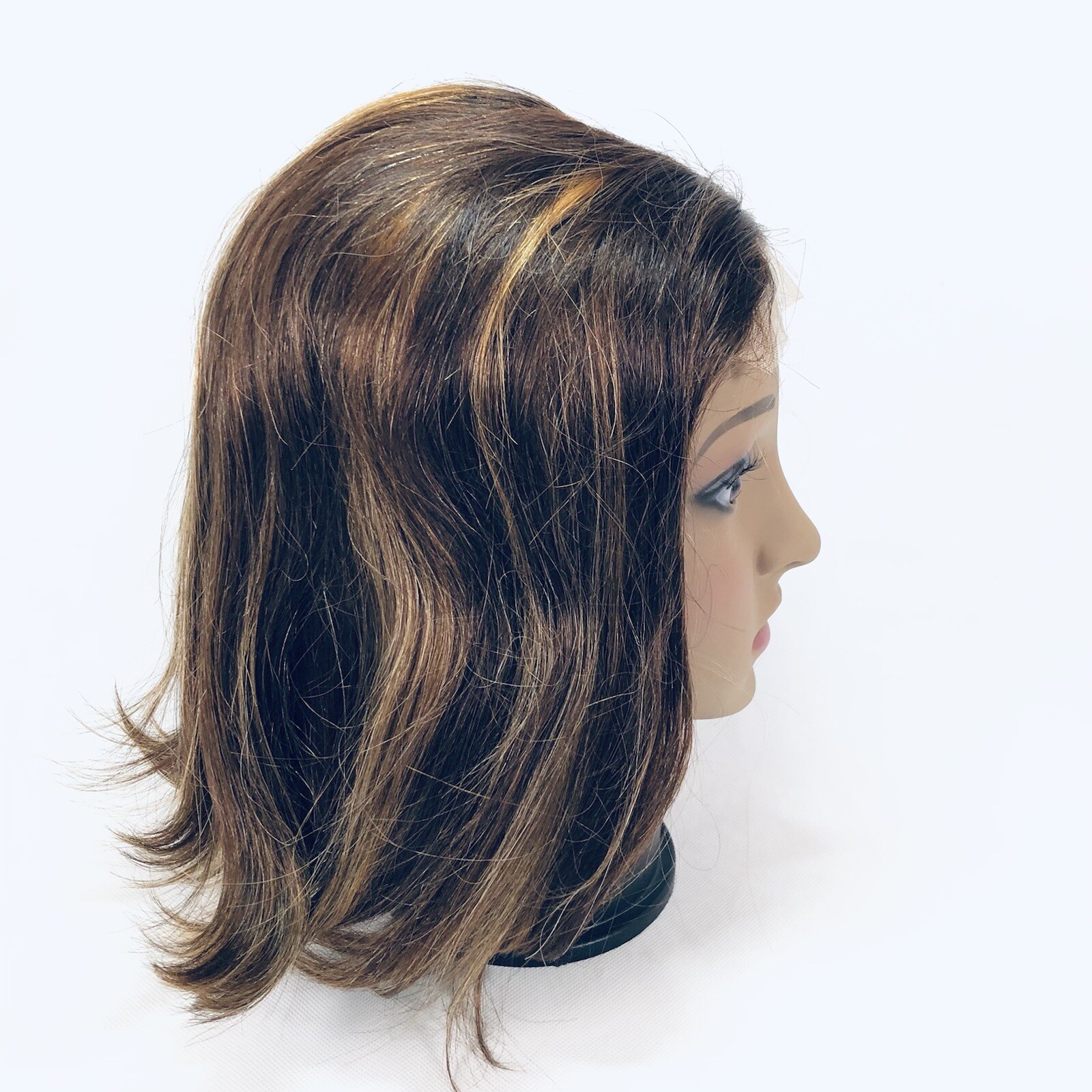 Glueless 4/27 Highlight Bob Human Hair Wigs Brazilian Straight Lace Front 4×1 T