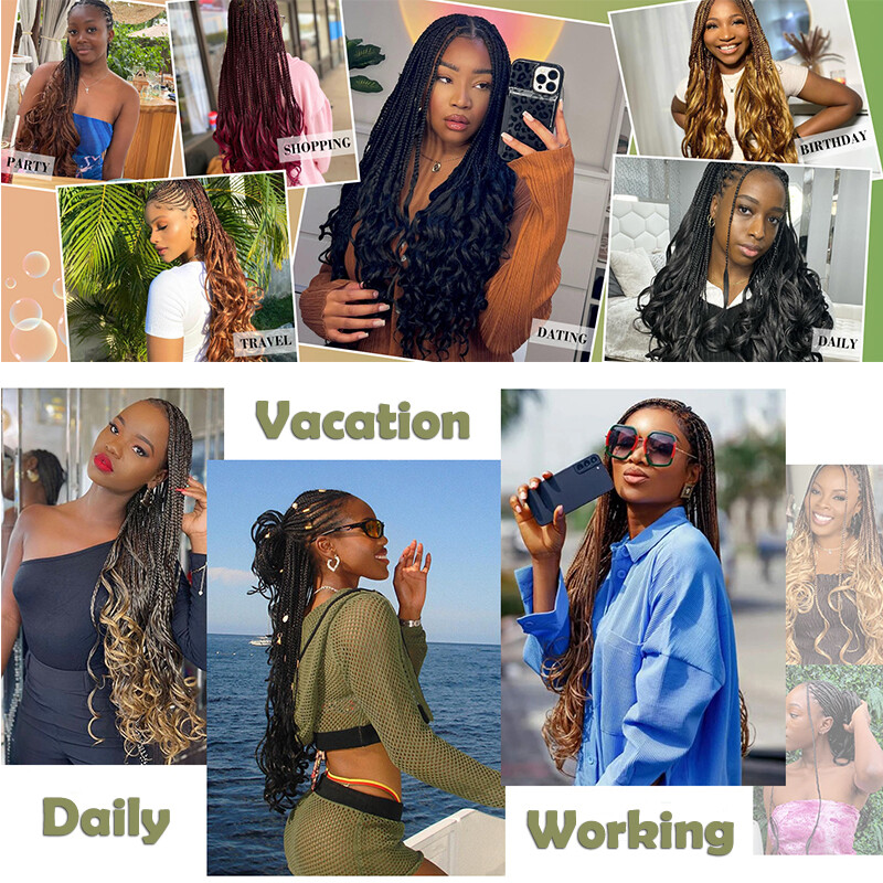 24″ Darling Empress French Curl Braids Loose Curly Pre Stretched Twist Extension