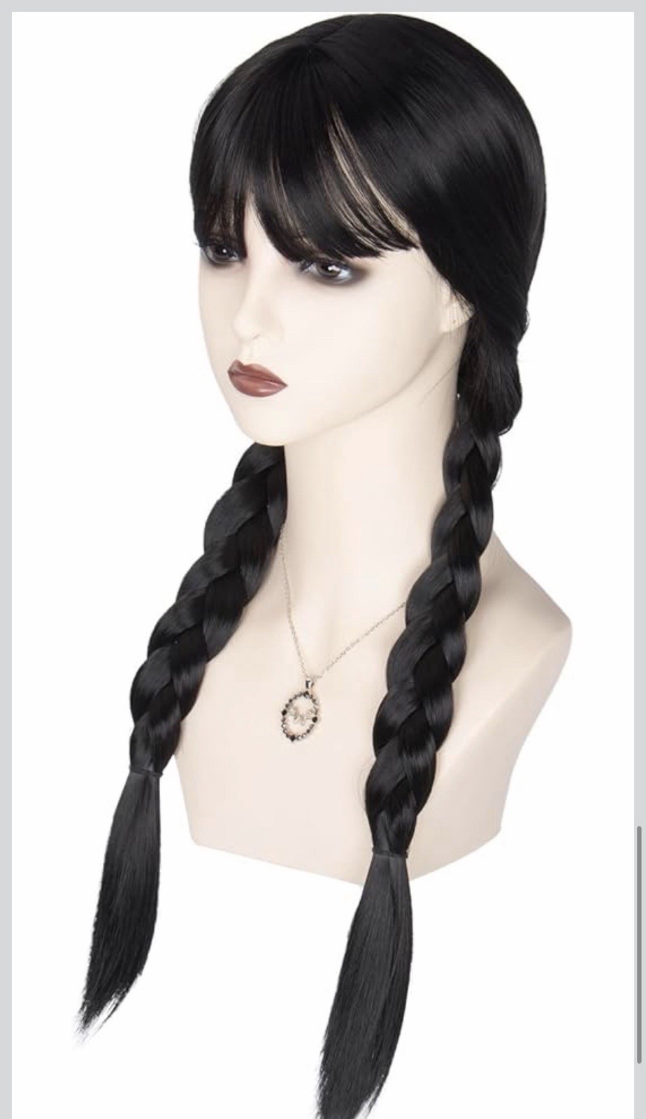 M Miss U Hair Women Girls Long Black Braids Wig With Bangs Long Straig