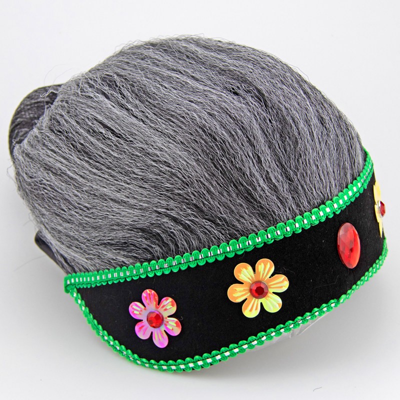 Matchmaker Headwear Yangge Dance Wig Stage Performance Props Cosplay Headgear.