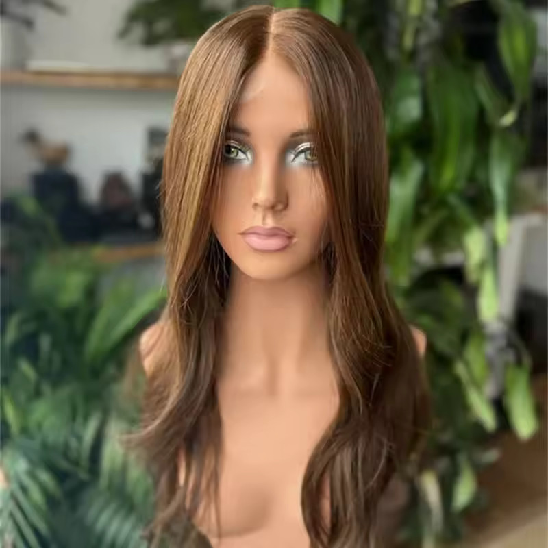 Honey Brown Blonde Highlight Wave Wig for Women 13×4 Lace Front Human Hair Wigs