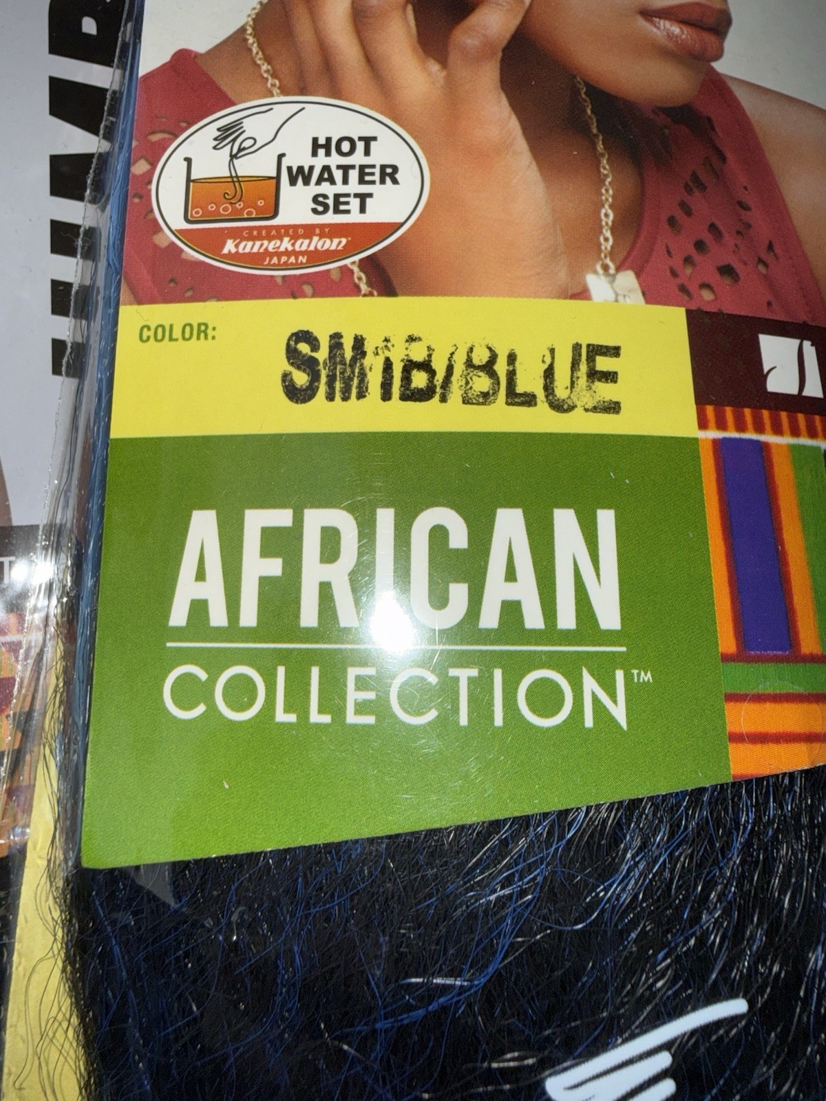 3 Pk Lot. kanekalon Jumbo braiding hair. New. Black & Blue.