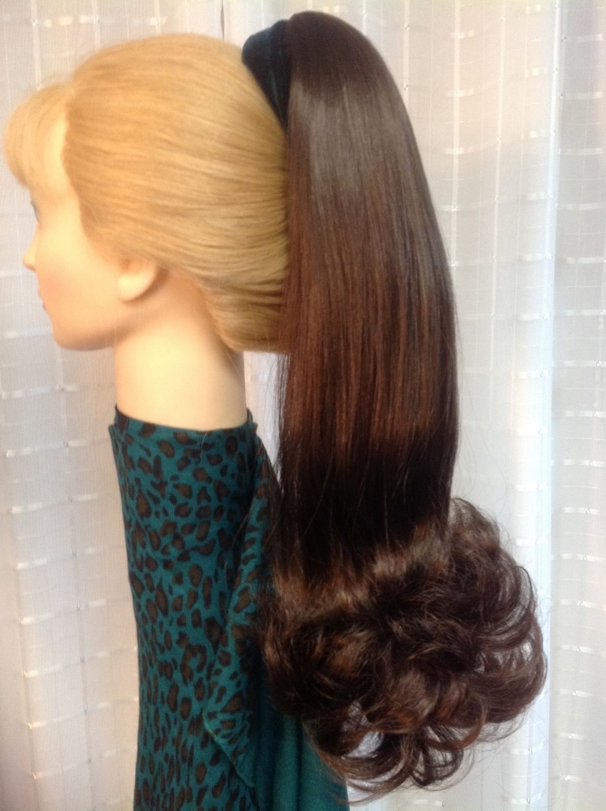 RILEY MONA LISA hair piece LONG PONYTAIL flip end CLIP-ON Blonde Brown Black Red