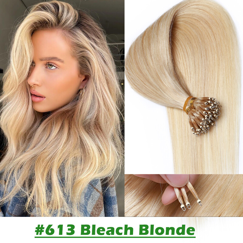 100G Thick Nano Ring Nano Loop Beads Real Remy Human Hair Extensions Highlight