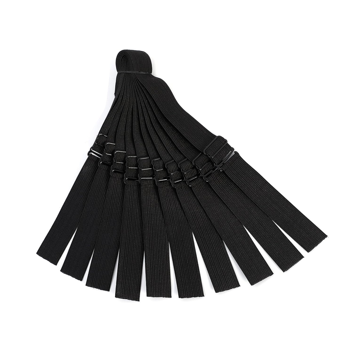 Adjustable Elastic Bands Straps for Wigs – Black 10pcs