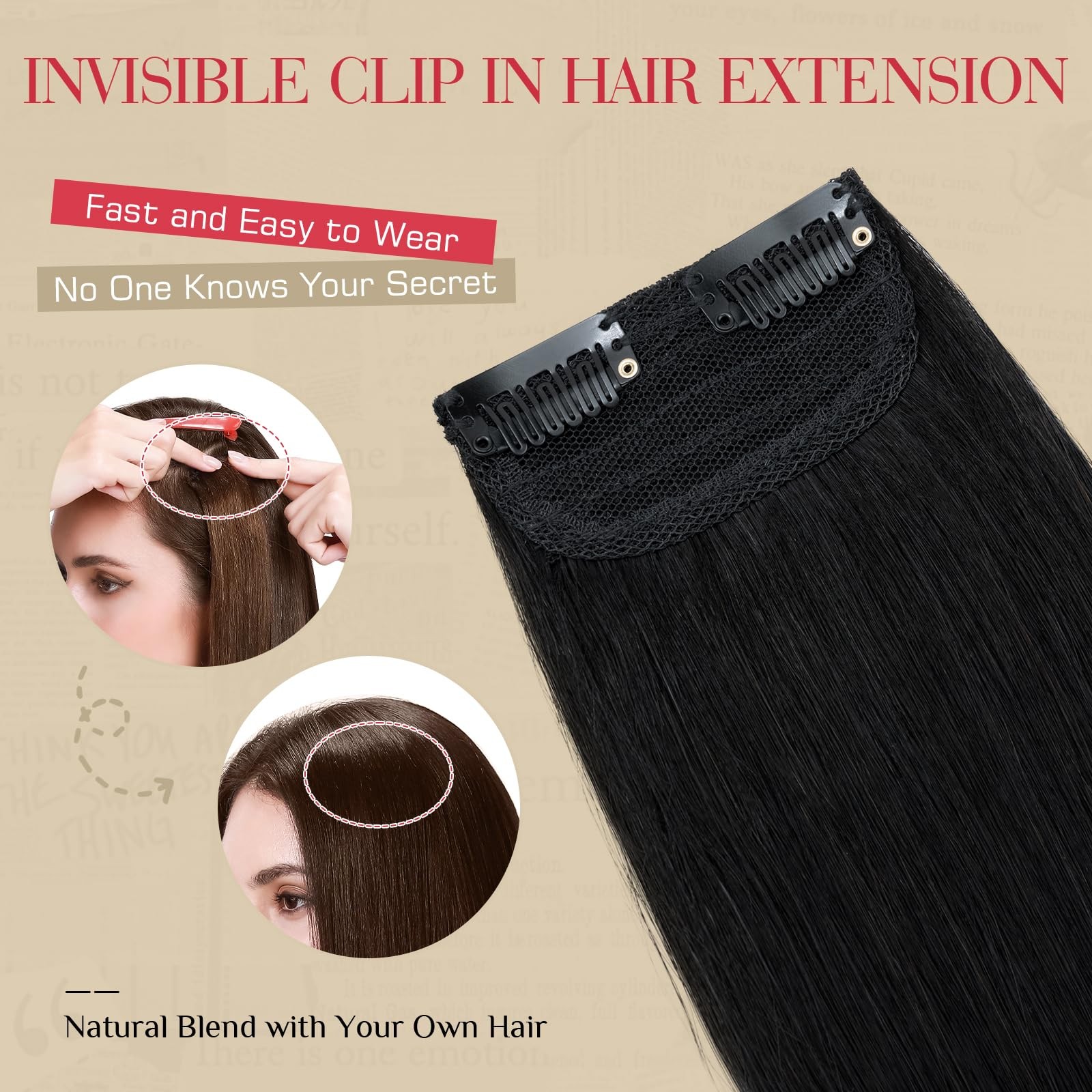 Rich Choices Short Clip In Extensions Real – Mini Clip Ins Hairpiece
