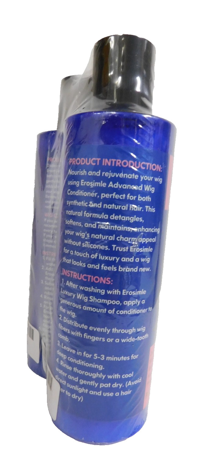 Erosmile Luxury Wig Shampoo & Conditioner Set ,Synthetic & Natural Hair Wigs
