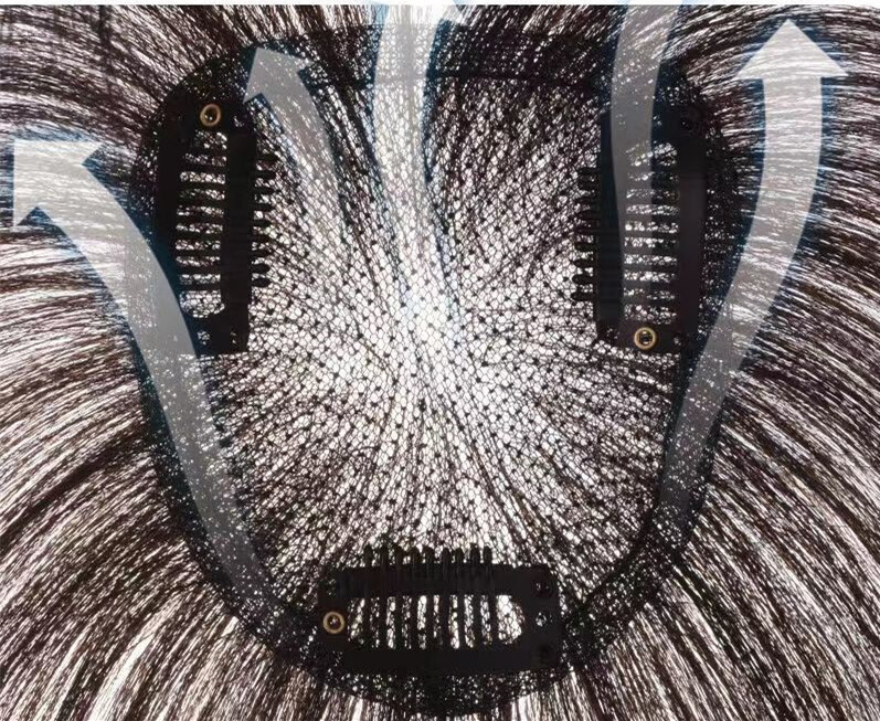 100% Human Hair Toupee Clip in Topper Hairpieces BreathTop Hair Pieces for Women
