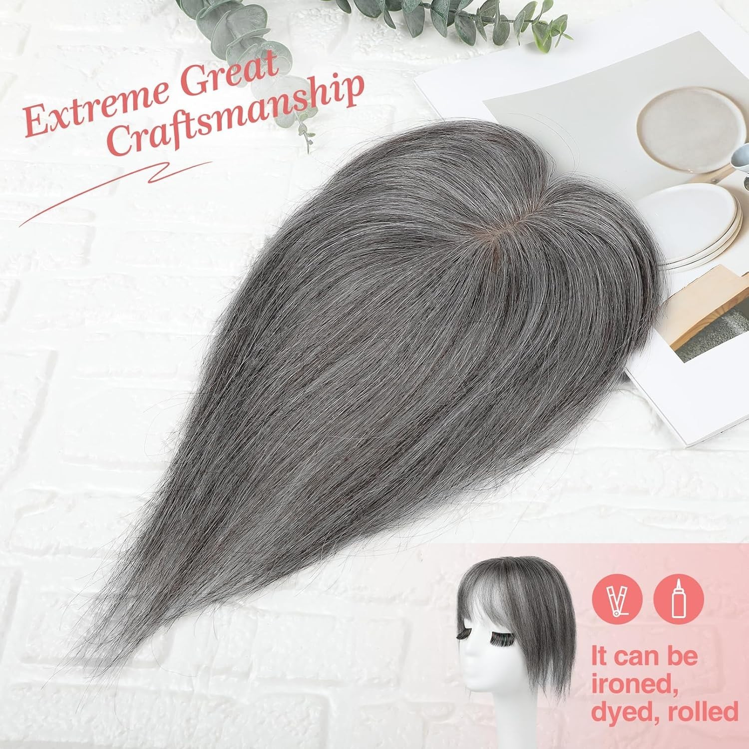 Real Human Hair Toppers for Women – 10 Inch Clip in Bangs*-
