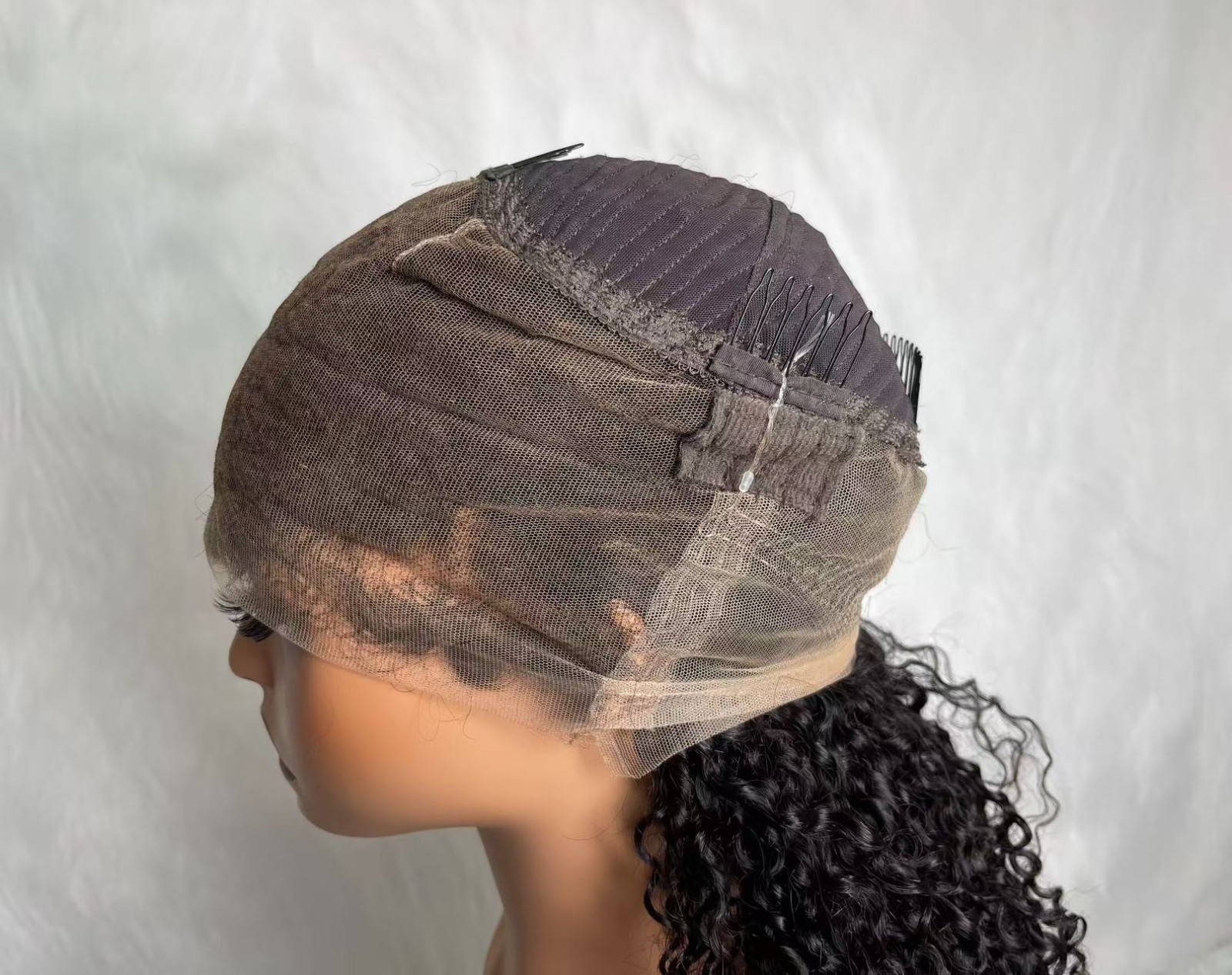 22inch 360 HD Lace Curly & Curly Edge Wig With Invisible Strap
