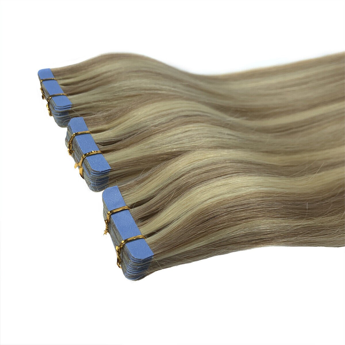 Tape in Human Hair Extensions Invisible Adhesive Glue Skin Weft Remy Hair16-26in