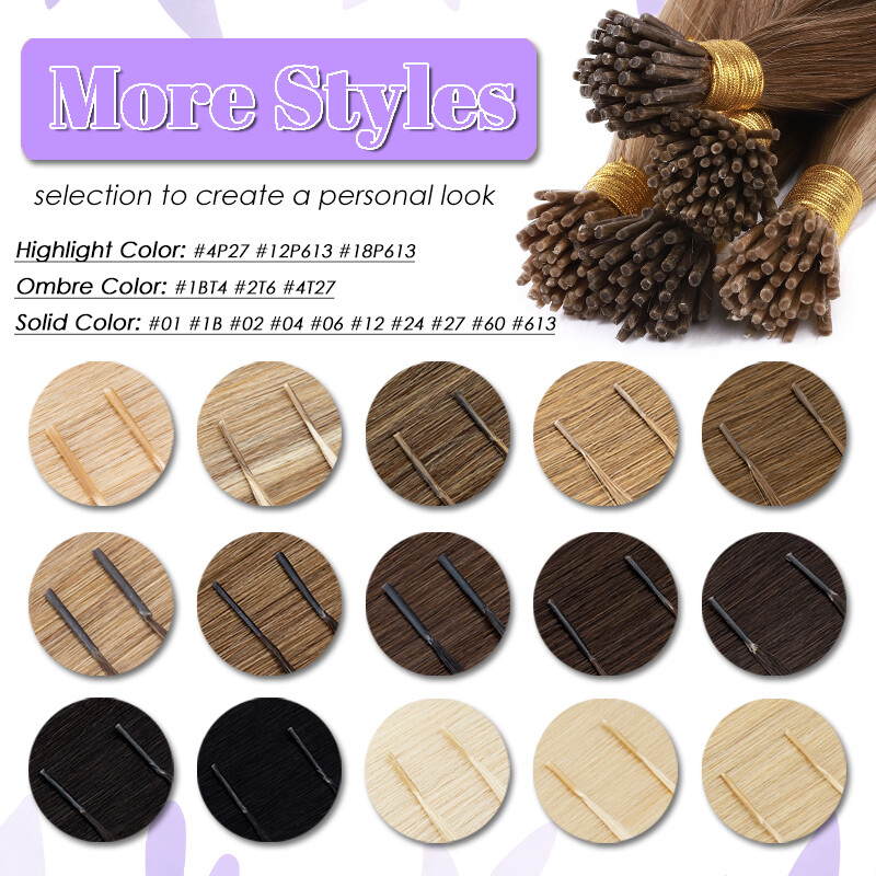 Highlight Stick I Tip Hair Extensions Real Human Remy Hair Full Head Thick 200g