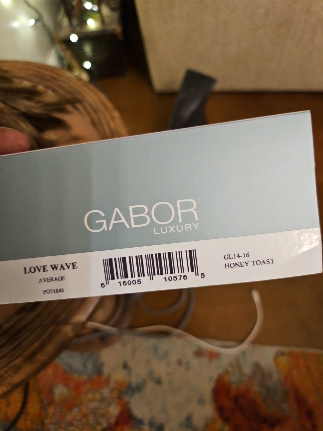 Love Wave By Gabor In GL14-16 Honey Toast, Lace Front Hand Tied Mono Top, NWT