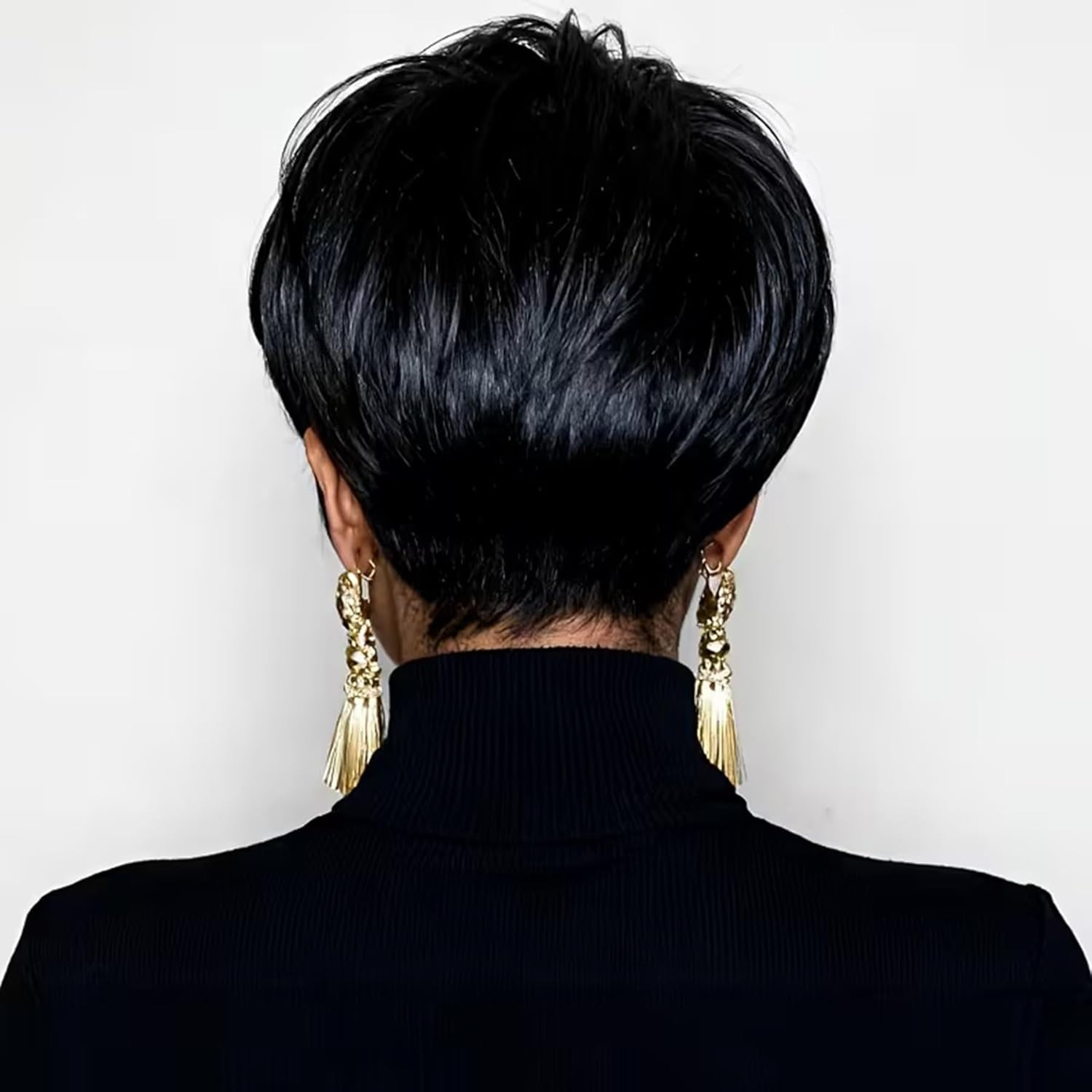 Pixie Cut Human Hair Wigs for Black Women Shot Wigs for Women Layered Pixie Cut