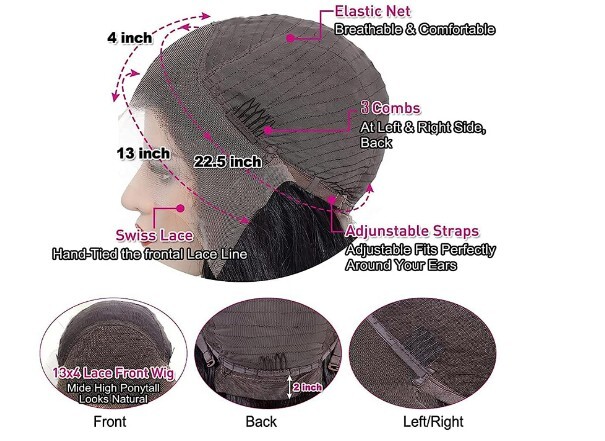 13×4 HD Lace Front 150% Density Brazilian 10 in Wig