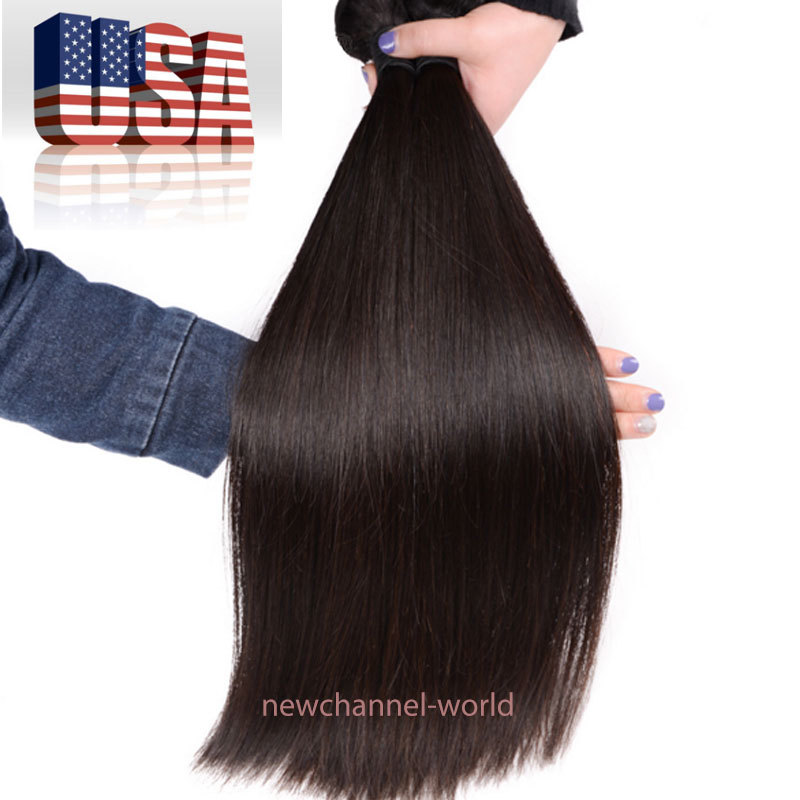 US Lady Ombre Natural as human Hair 8 Pcs Wavy Full Head Clip In Hair Extensions