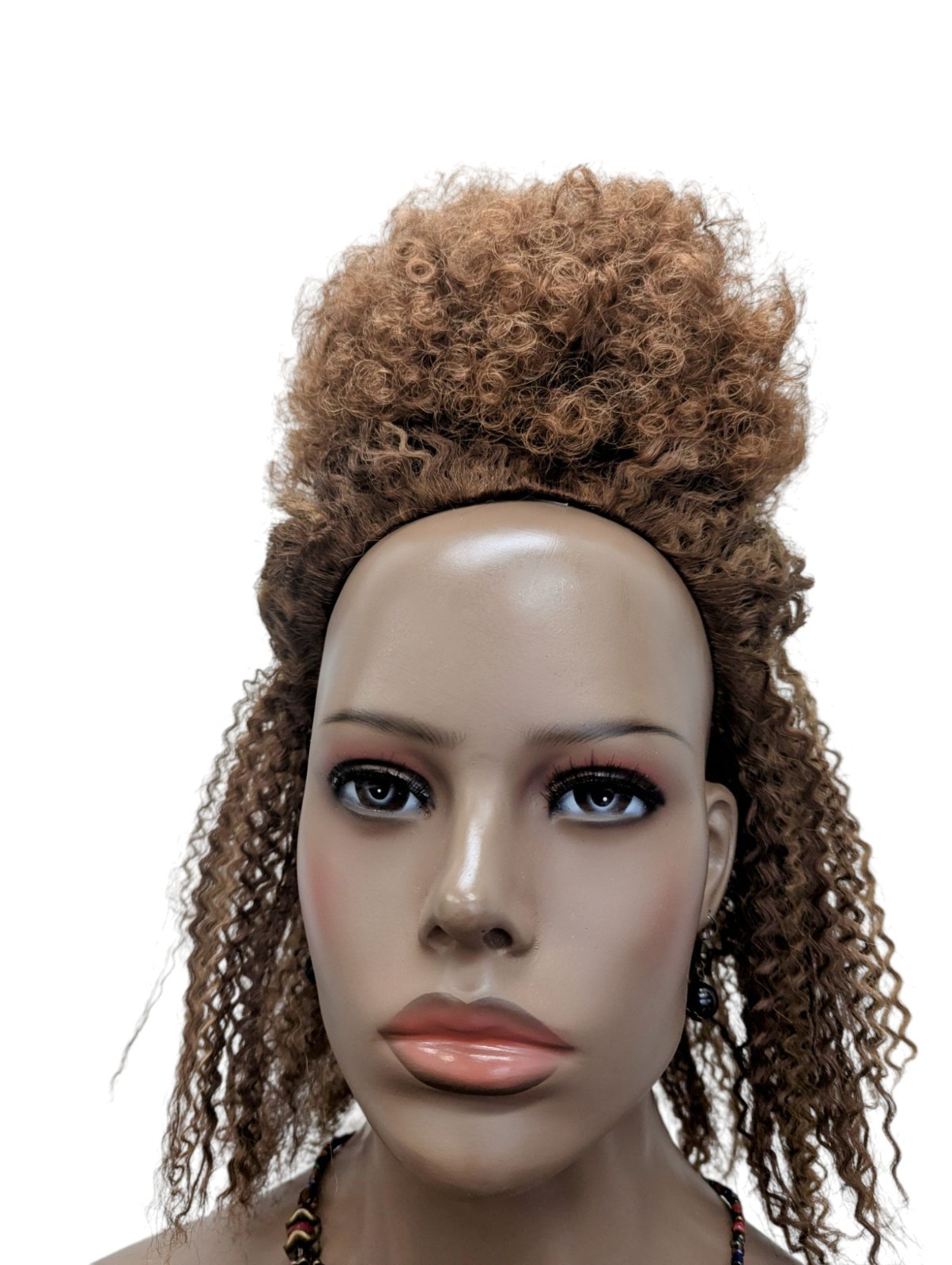 Synthetic 2 Pack Afro Puff Balls Color 1B/30 Off Black/Auburn Highlights