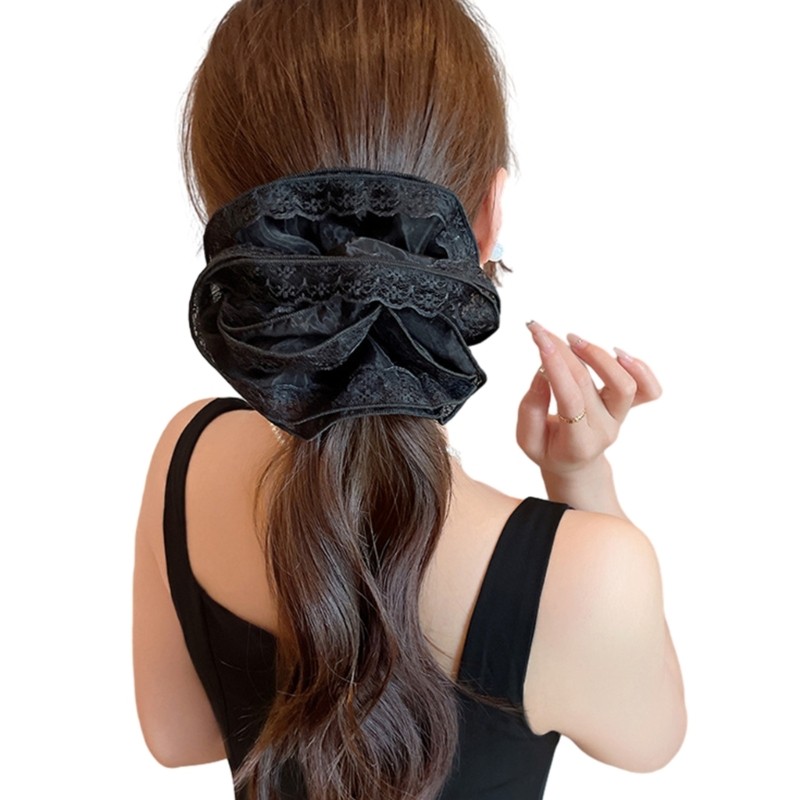 Multi Layer Lace Hairband Ponytail Holder Female Scrunchies French Hair Elastics