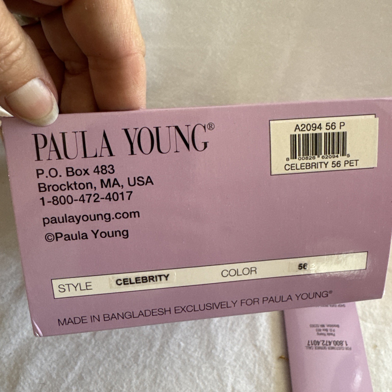 Paula Young Wig A209456P CELEBRITY 56 P Silver 90% Gray 10% Brown/Black NIB