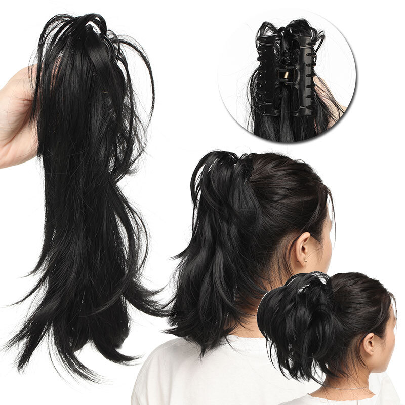 CLEARANCE Claw Clip Bendable Ponytail Hair Extensions Pony Tail Hair Piece Bun