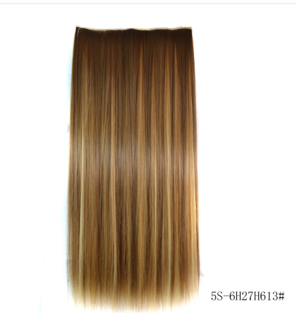European and American women’s long straight hair extensions one-piece five-clip