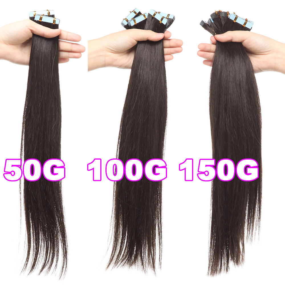 CLEARANCE 60pcs Tape In Real Remy Human Hair Extensions Skin Weft Thick Blonde