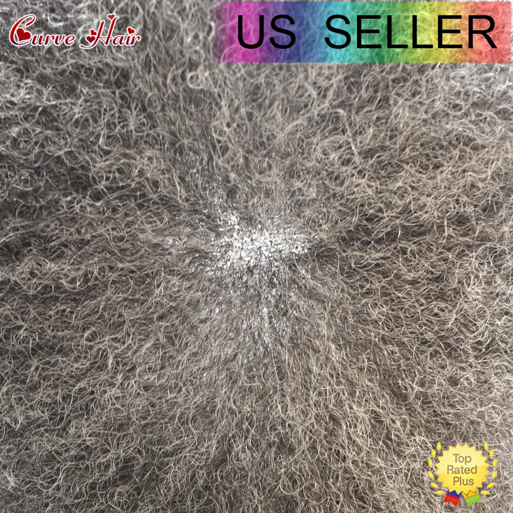 Afro Toupee for Black Men French Lace Afro Weave Kinky Curly Mens Wig Hair Units