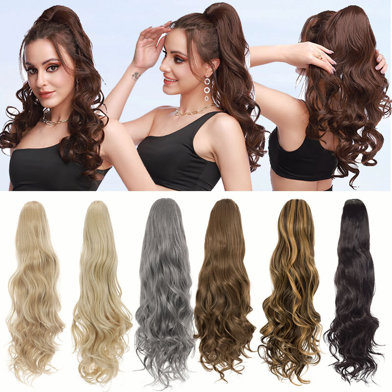 Thick Natural Pony Tail Clip In Drawstring Ponytail Wrap on Hair Extensions US