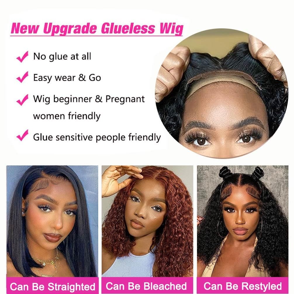 Wear and Go Glueless Wigs Human Hair Pre Plucked Pre Cut Lace