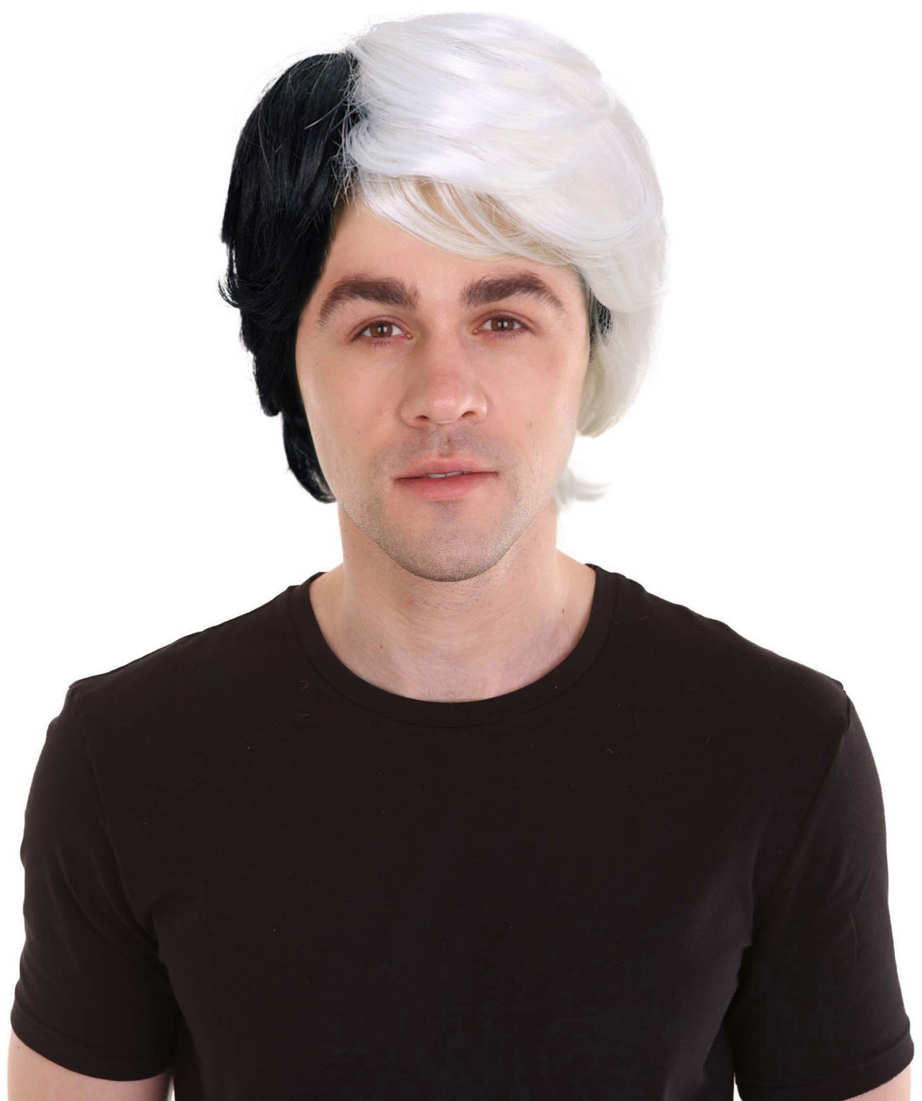 Snow Movie Men Wig, Multiple Color Option Halloween Wig, Breathable Capless Cap