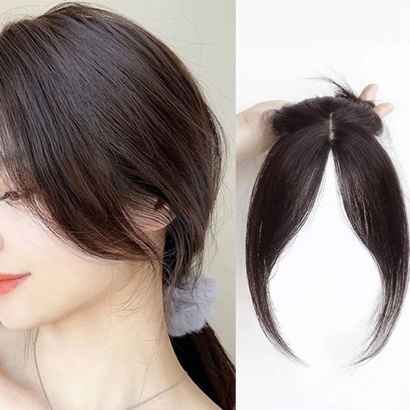 False Bangs Toppers Hair Extensions Toupee for Covering White Loss Daily Wear